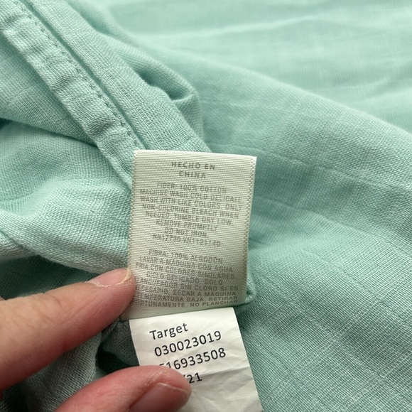 Cloud Island 100% Cotton Super Soft Green Swaddle Baby Blanket - Picture 4 of 4